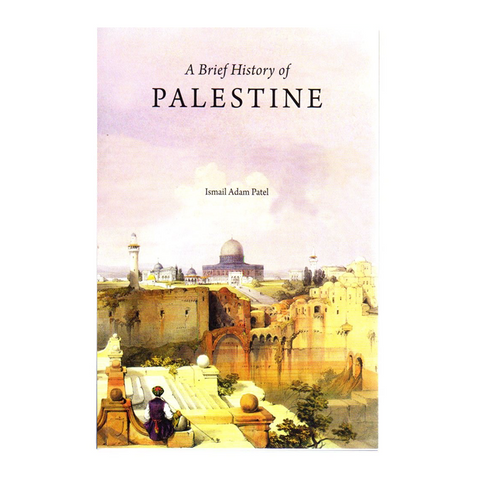 Book cover of 'A Brief History of Palestine' with a scenic illustration on a white background