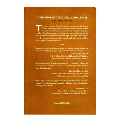 Contemporary Theological Challenges and their Solutions back cover