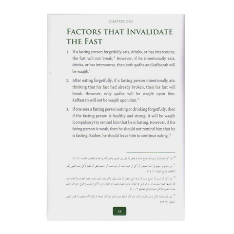 Text page from a book or document titled 'Factors That Invalidate the Fast' on a white background.