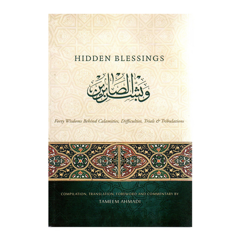Book cover of 'Hidden Blessings' with decorative elements and text.