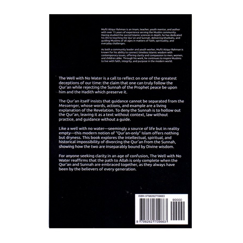 Back cover of a book of The Well with No Water