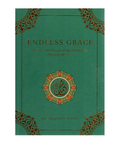 Book titled 'Endless Grace' with decorative elements on a green background