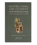 The front cover of the book 'Instructing the Student on the Method of Learning' by Burhan Al-Islam Al-Zarnuji, featuring a dark olive green background with a central architectural illustration of a mosque and white text.