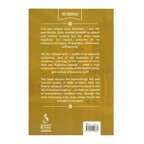 Book back cover of the history of Islamic Syria