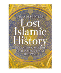 Book cover of 'Lost Islamic History' with decorative gold and blue design