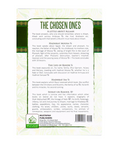 Bookback of 'The Chosen Ones' with text and branding on a white background