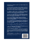 The back cover of a book featuring a dark blue background with white text, a barcode, and a small illustration of a crescent moon and star in the bottom right corner.
