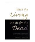 Book cover with text 'What the Living Can do for the Dead' by Shahrul Hussain on a white background